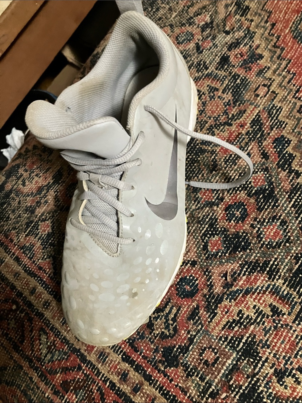 Nike Women's Light Gray Athletic Training Sneakers